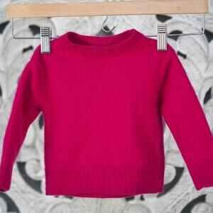 Zara Toddler Girls Pink 100% Cashmere Sweater 18–24 Months Crewneck Soft Knit